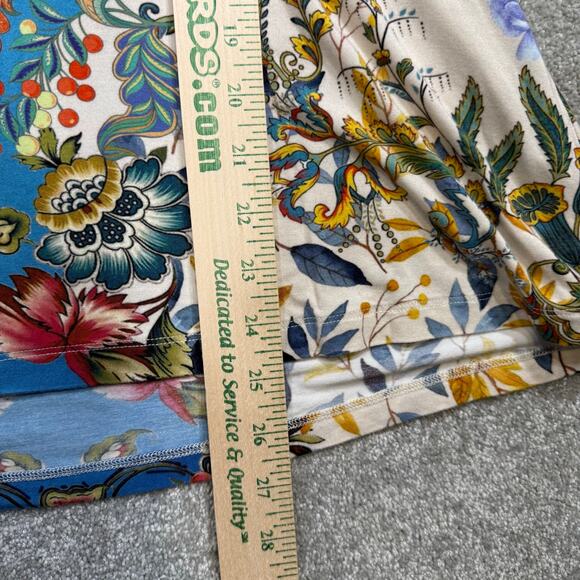 Johnny Was Janie Favorite Short Sleeve Crew Neck Swing Tee Bamboo Floral Sz Med - Picture 12 of 13